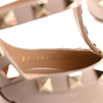 Valentino Garavani Patent Nappa Rockstud Ankle Strap 100mm Pumps 37.5 Poudre 8 of 11