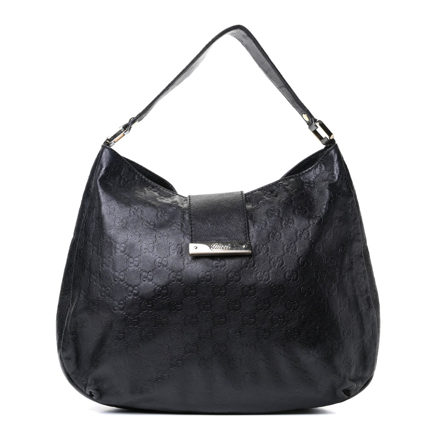 Gucci Guccissima Large New Ladies Web Hobo Black 1 of 10