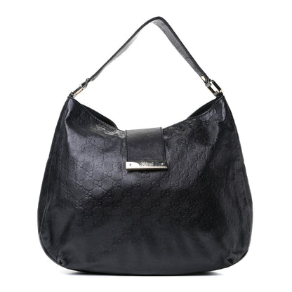 Gucci Guccissima Large New Ladies Web Hobo Black 1 of 10