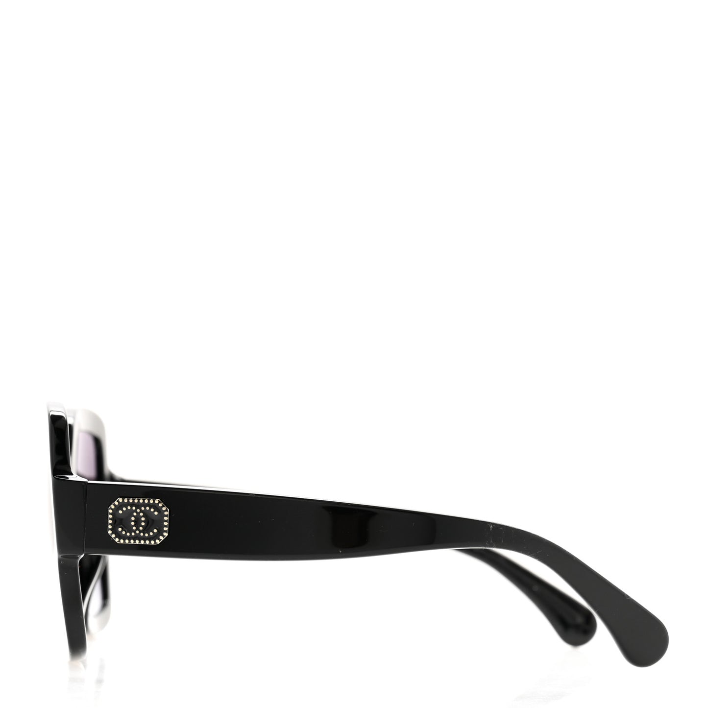 Acetate Square Strass CC Sunglasses 5479-A Black