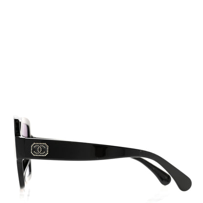 Chanel Acetate Square Strass CC Sunglasses 5479-A Black 3 of 7