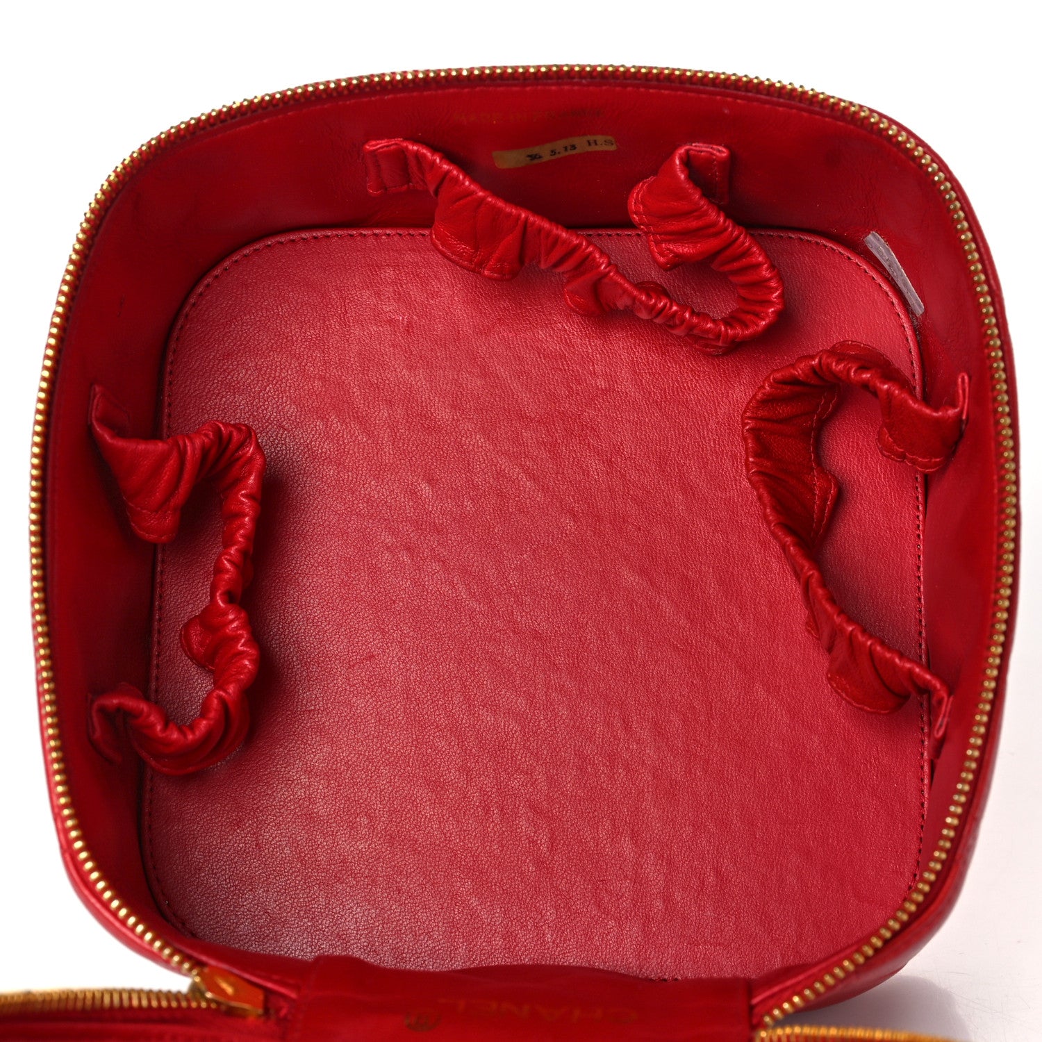 Chanel Lambskin Quilted Vanity Case Red 5 of 11