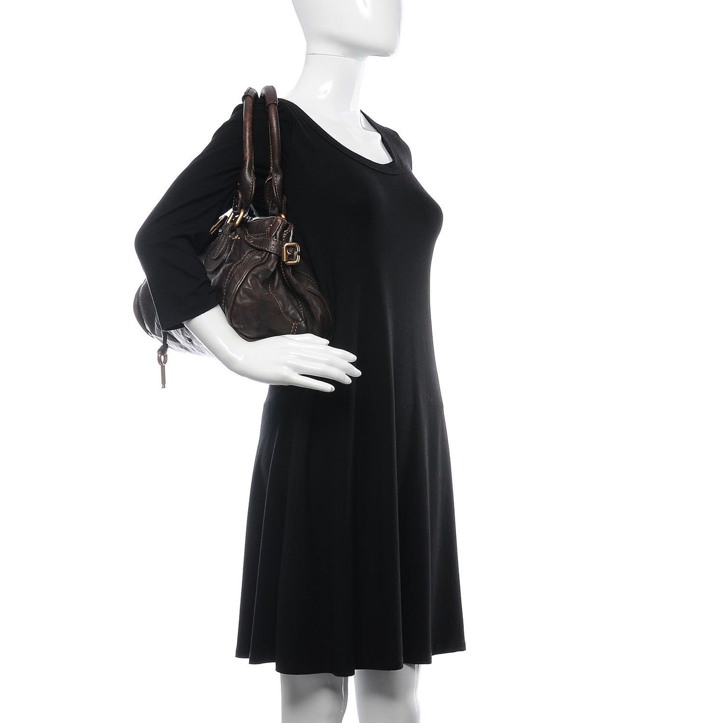 Calfskin Medium Paddington Satchel Chocolate