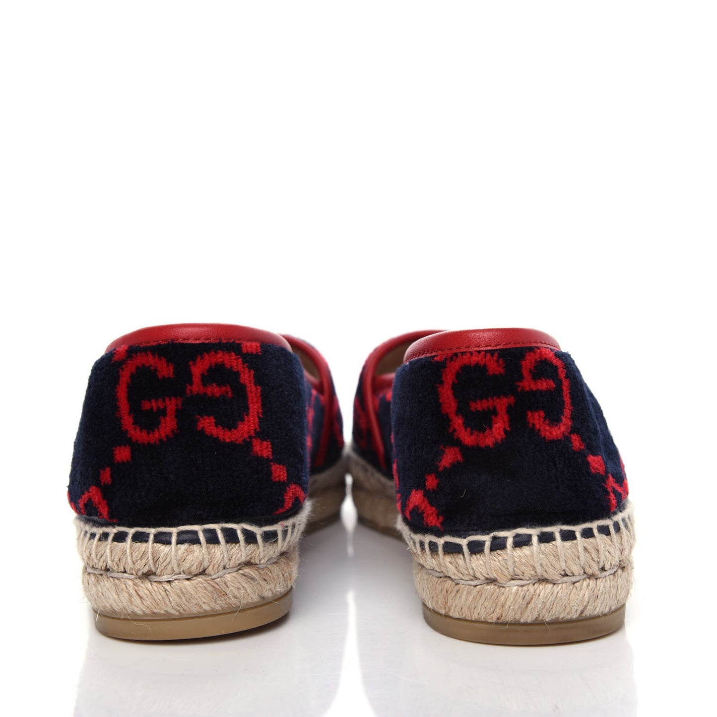 Terry Cloth GG Monogram Espadrilles 37 Blue Red