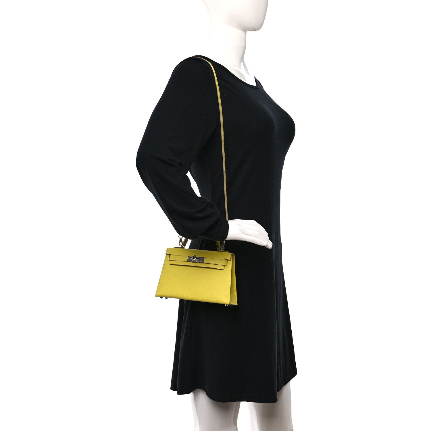Hermes Epsom Mini Kelly Sellier 20 Lime 2 of 8