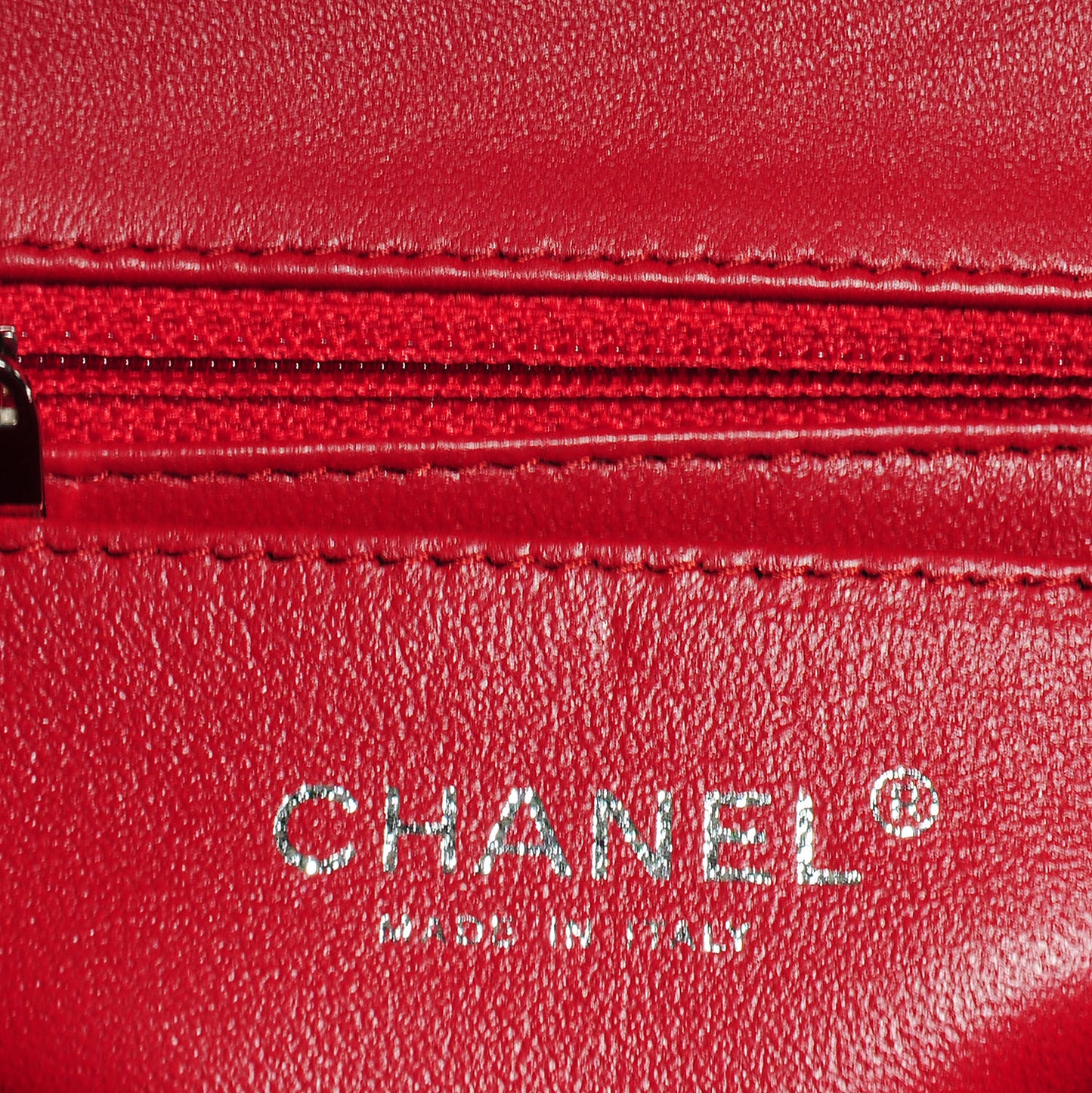 Lambskin Quilted Mini Rectangular Flap Red