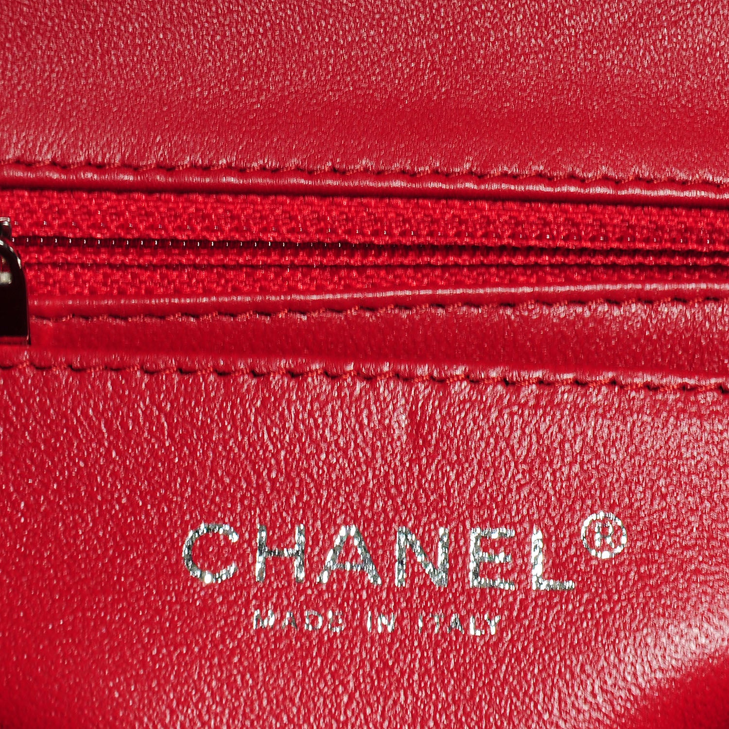 Chanel Lambskin Quilted Mini Rectangular Flap Red 7 of 8