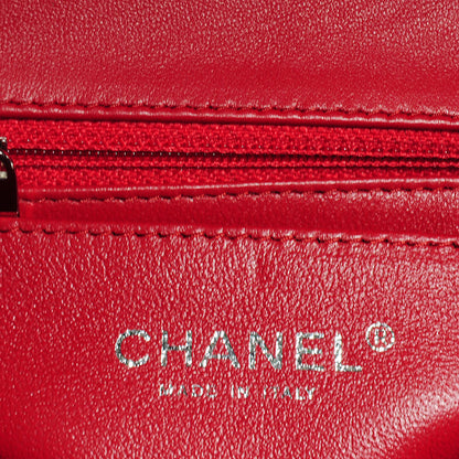 Chanel Lambskin Quilted Mini Rectangular Flap Red 7 of 8