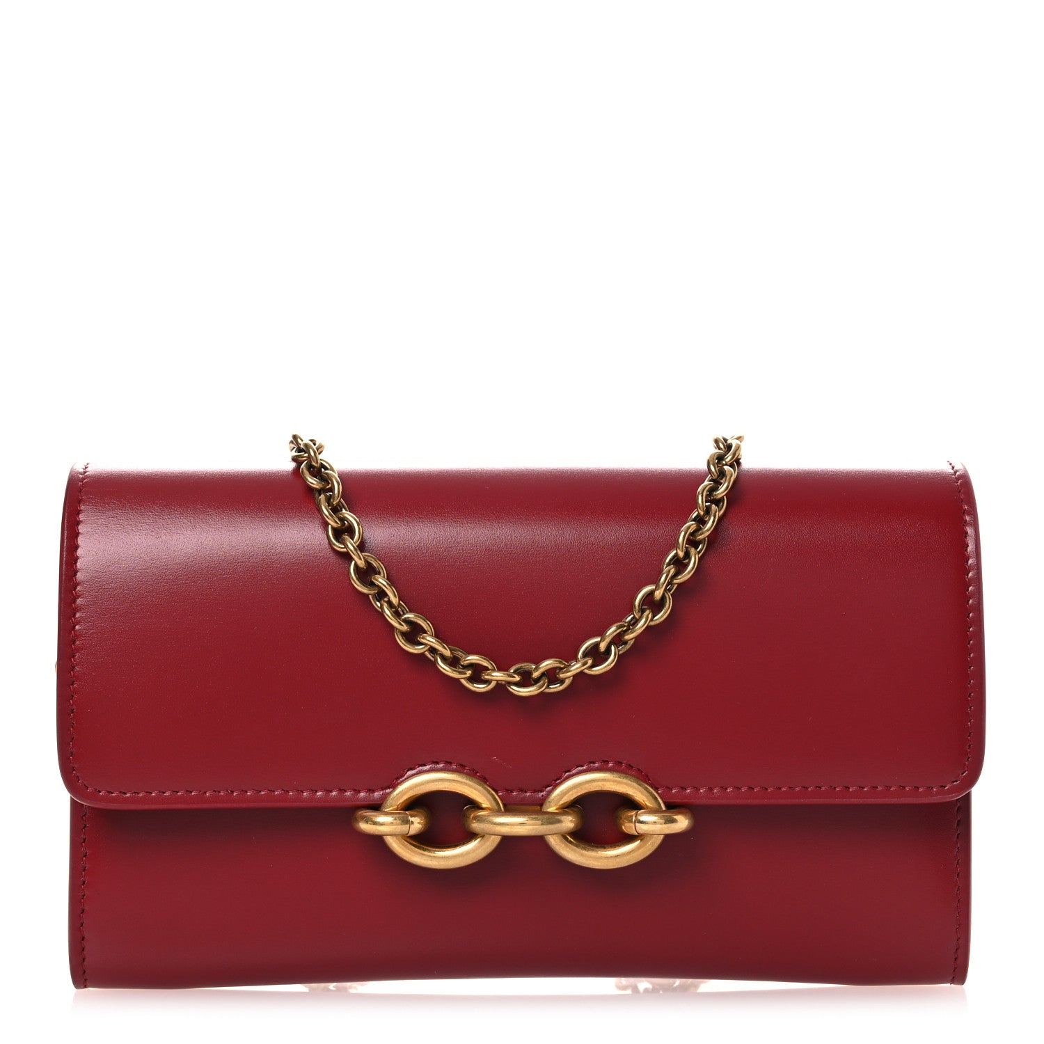 Saint Laurent Smooth Calfskin Le Maillon Chain Wallet Opyum Red Opyum Red 1 of 12