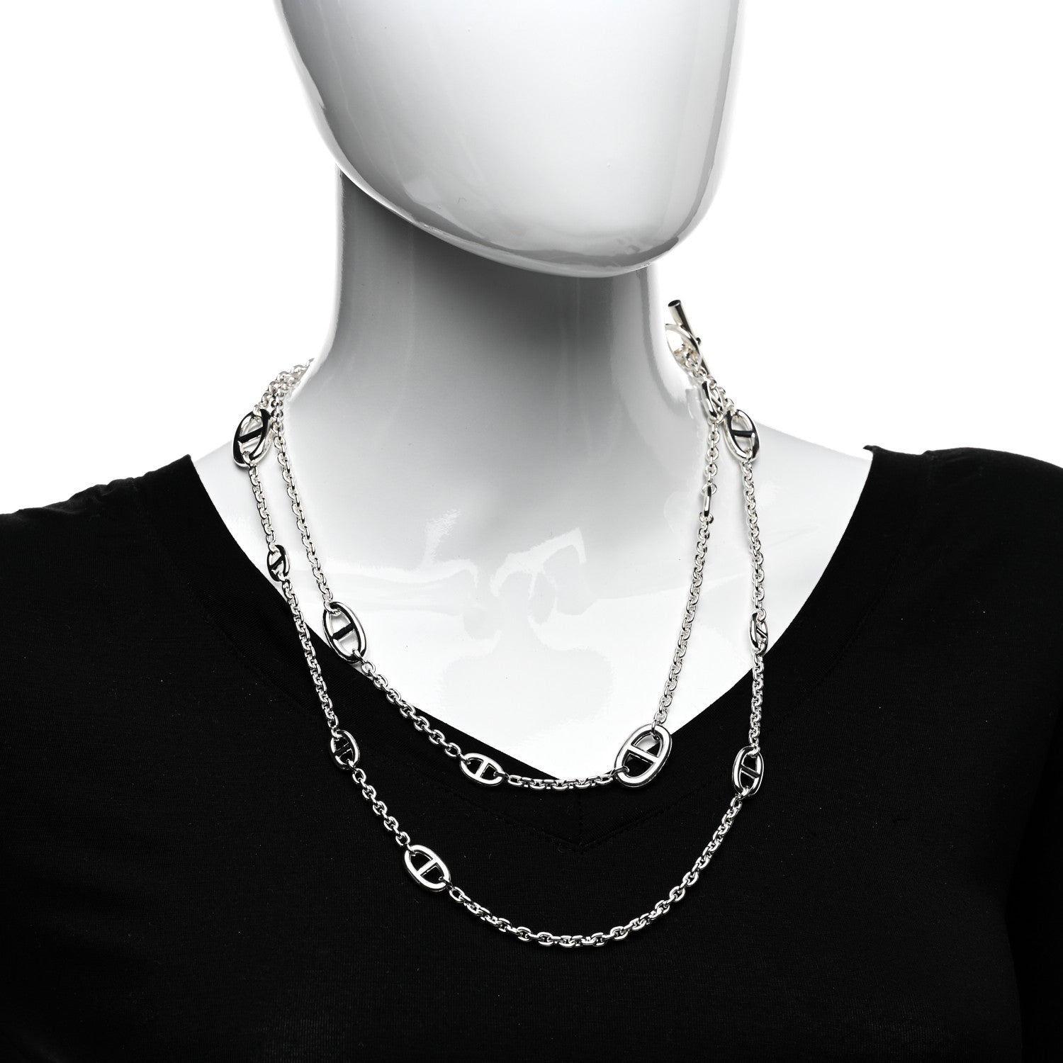 Hermes Sterling Silver Farandole Necklace 120 2 of 5