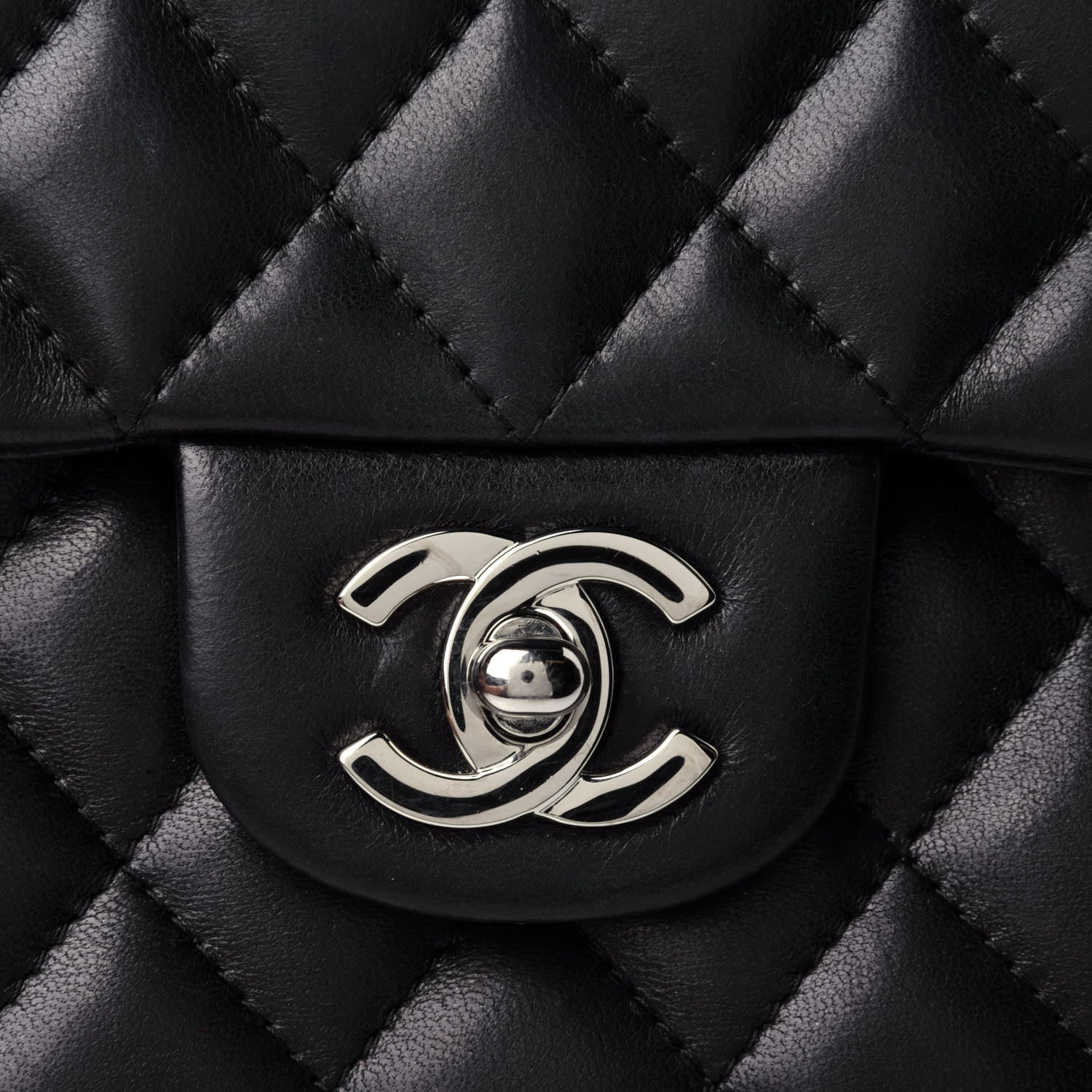 Chanel Lambskin Quilted East West Flap Black 4 of 4