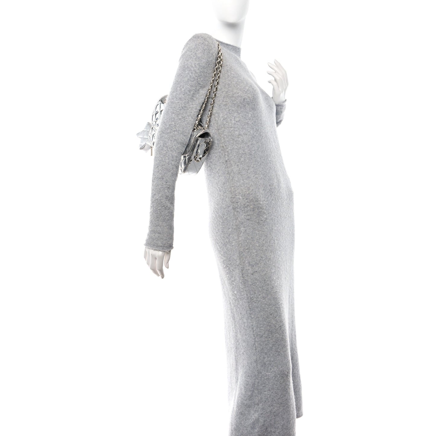 Mirror Calfskin Metallic Calfskin Medium Hollywood Boulevard Flap With Star Coin Purse Silvery