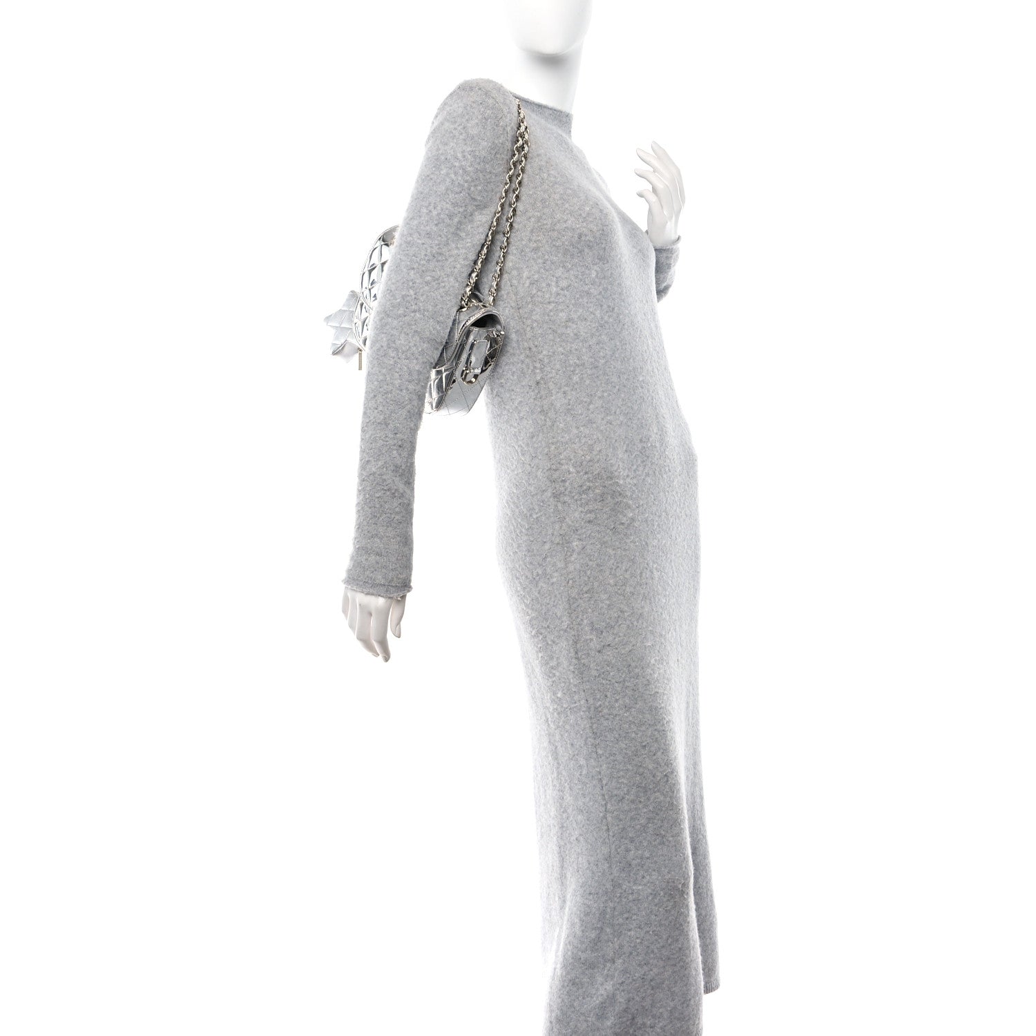 Chanel Mirror Calfskin Metallic Calfskin Medium Hollywood Boulevard Flap With Star Coin Purse Silvery 2 of 11