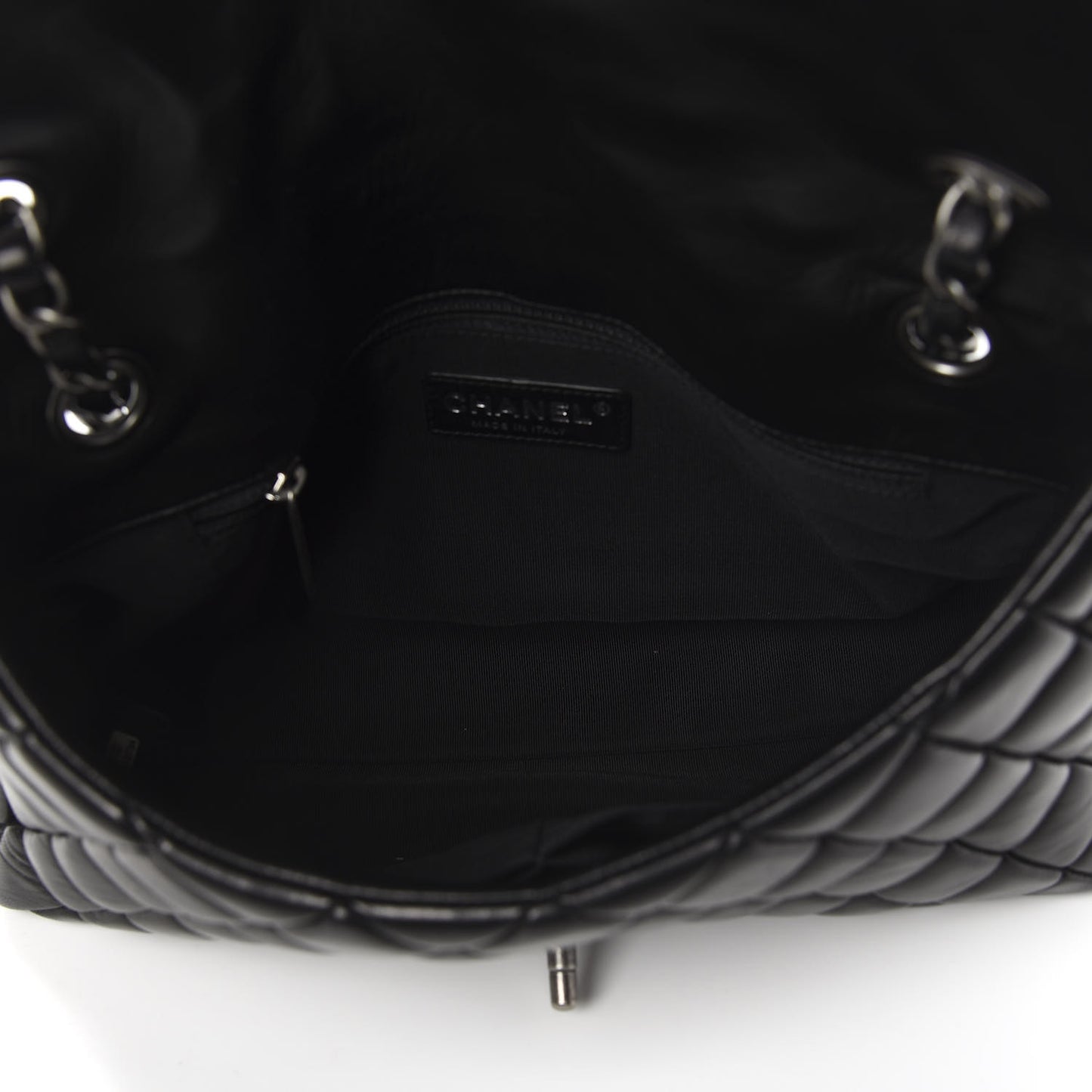 Lambskin Large New Bubble Flap Black