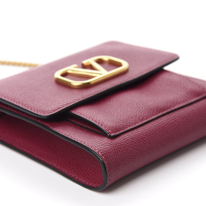 Valentino Garavani Grainy Calfskin VLogo Crossbody Bag Raspberry 6 of 10