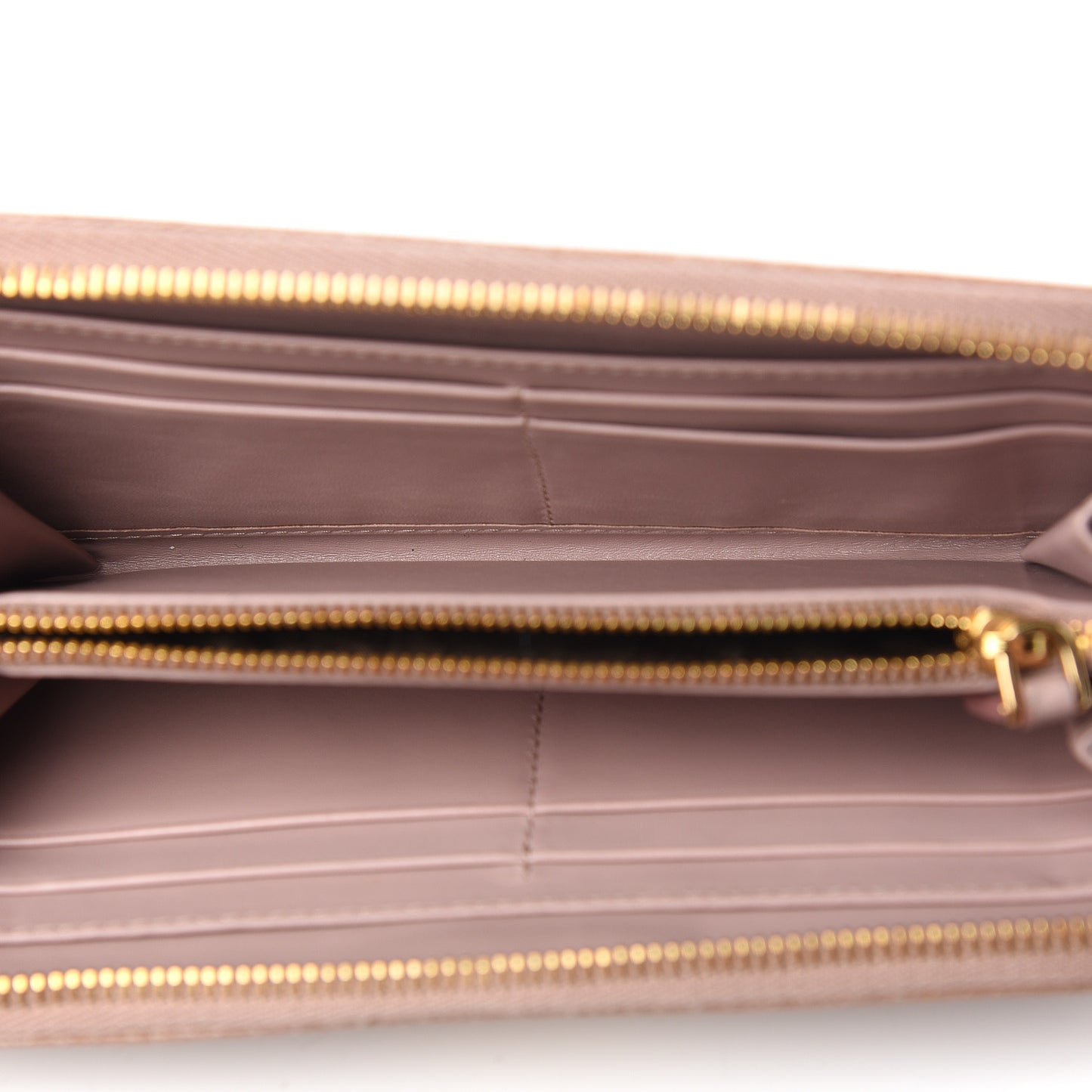 Vernice Crocodile Embossed Calfskin Zip Around Wallet Cipria