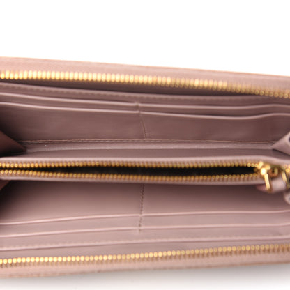 Miu Miu Vernice Crocodile Embossed Calfskin Zip Around Wallet Cipria 4 of 6