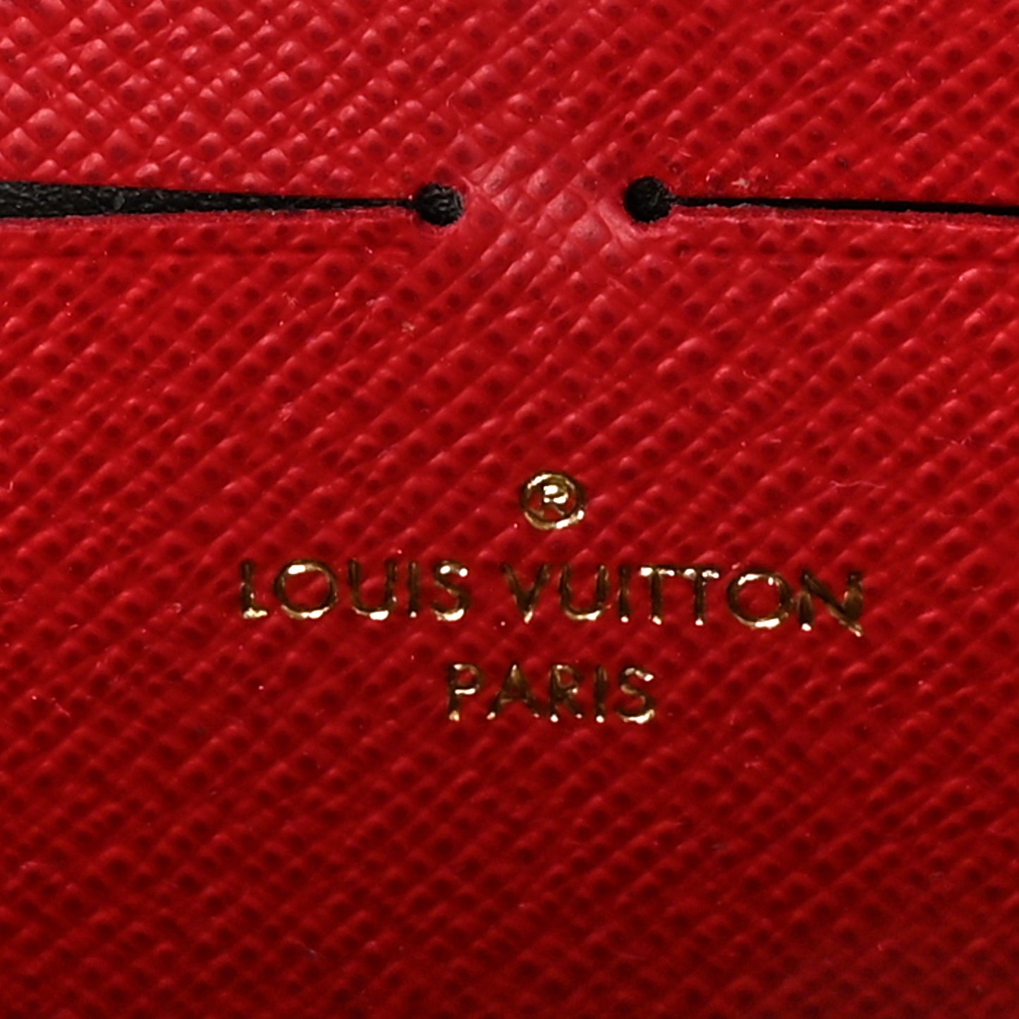 Damier Ebene Clemence Wallet Cherry
