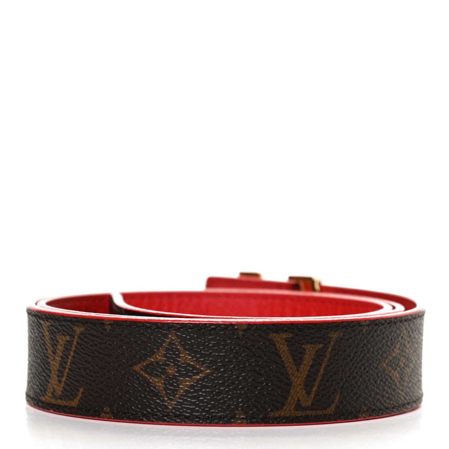 Monogram 30mm LV Initiales Reversible Belt 85 34 Coquelicot
