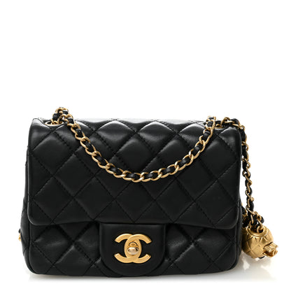 Chanel Lambskin Quilted Mini Pearl Crush Flap Black 1 of 11