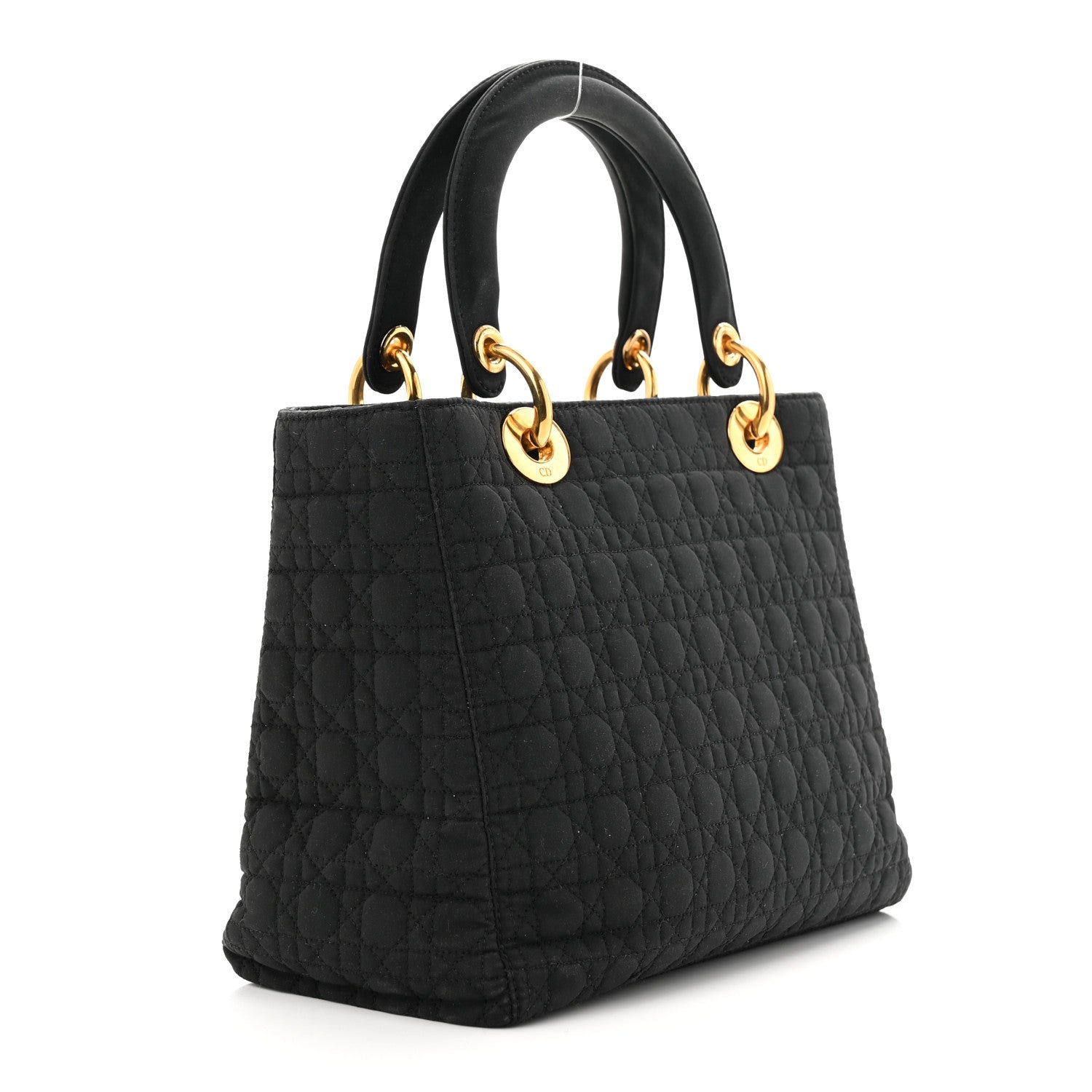 Christian Dior Nylon Cannage Medium Lady Dior Black 3 of 13