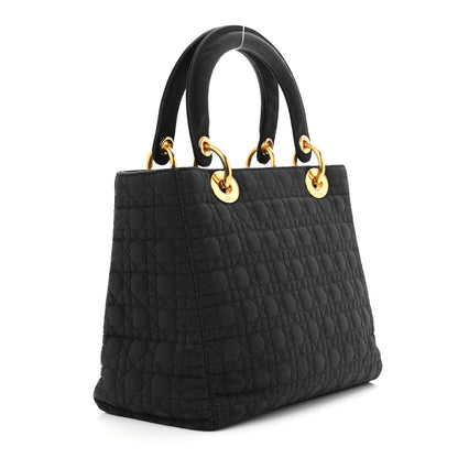 Christian Dior Nylon Cannage Medium Lady Dior Black 3 of 13