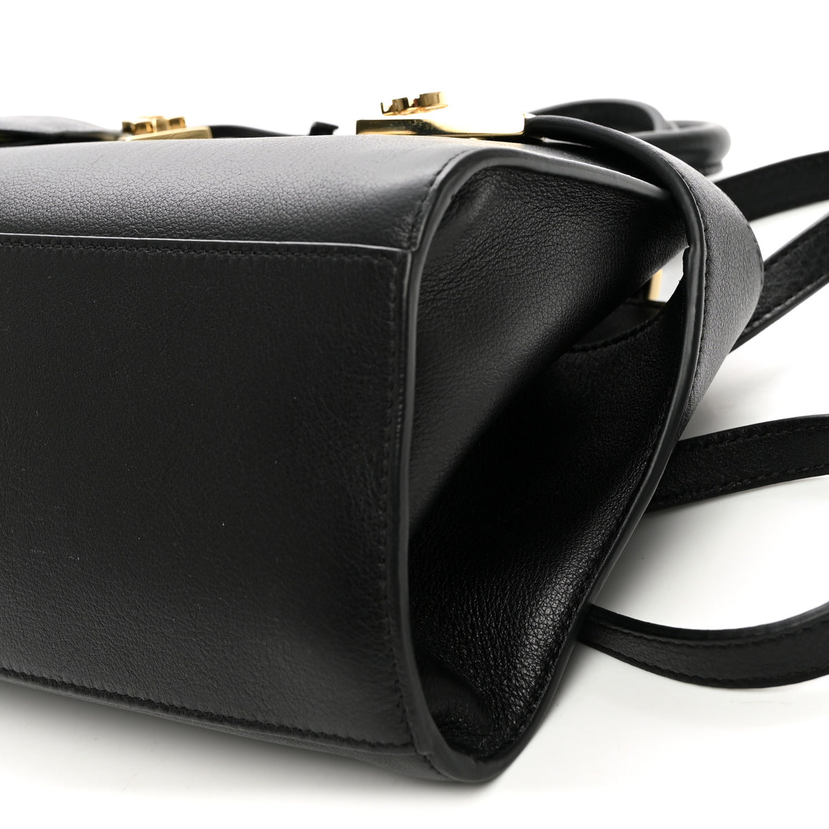 Calfskin Mini Hug Bag Black