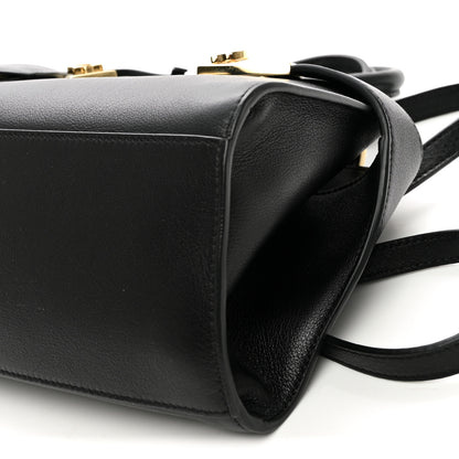 Salvatore Ferragamo Calfskin Mini Hug Bag Black 9 of 9