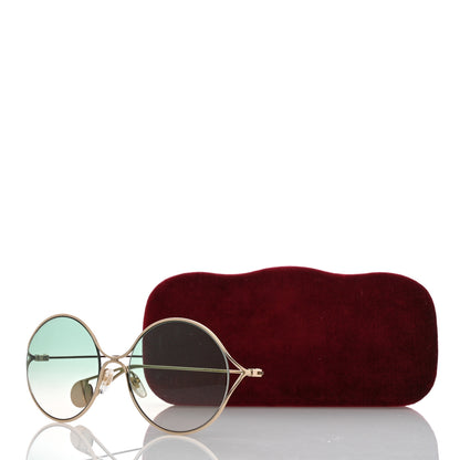 Gucci Metal Round Pearl Tip Sunglasses GG0253S Gold 8 of 8