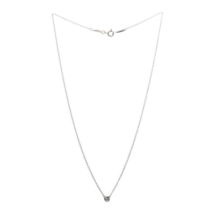Tiffany Sterling Silver Diamond .05ct Elsa Peretti Diamonds by the Yard Pendant Necklace 3 of 9