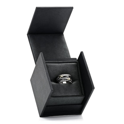 David Yurman Sterling Silver 18K Yellow Gold Double X Crossover Ring 58 8.25 5 of 5