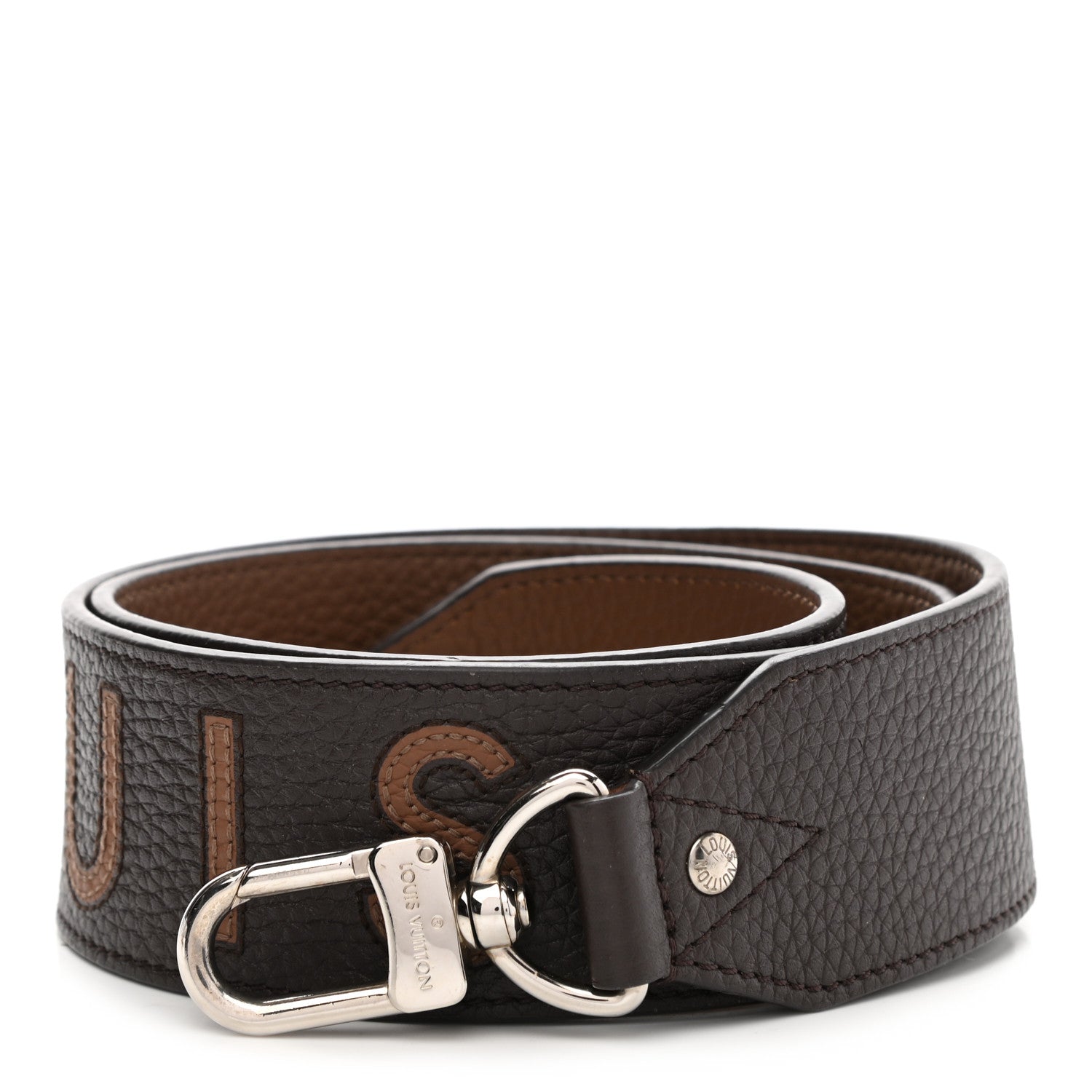 Louis Vuitton Taurillon Bandouliere Reversible Shoulder Strap Marron 1 of 5