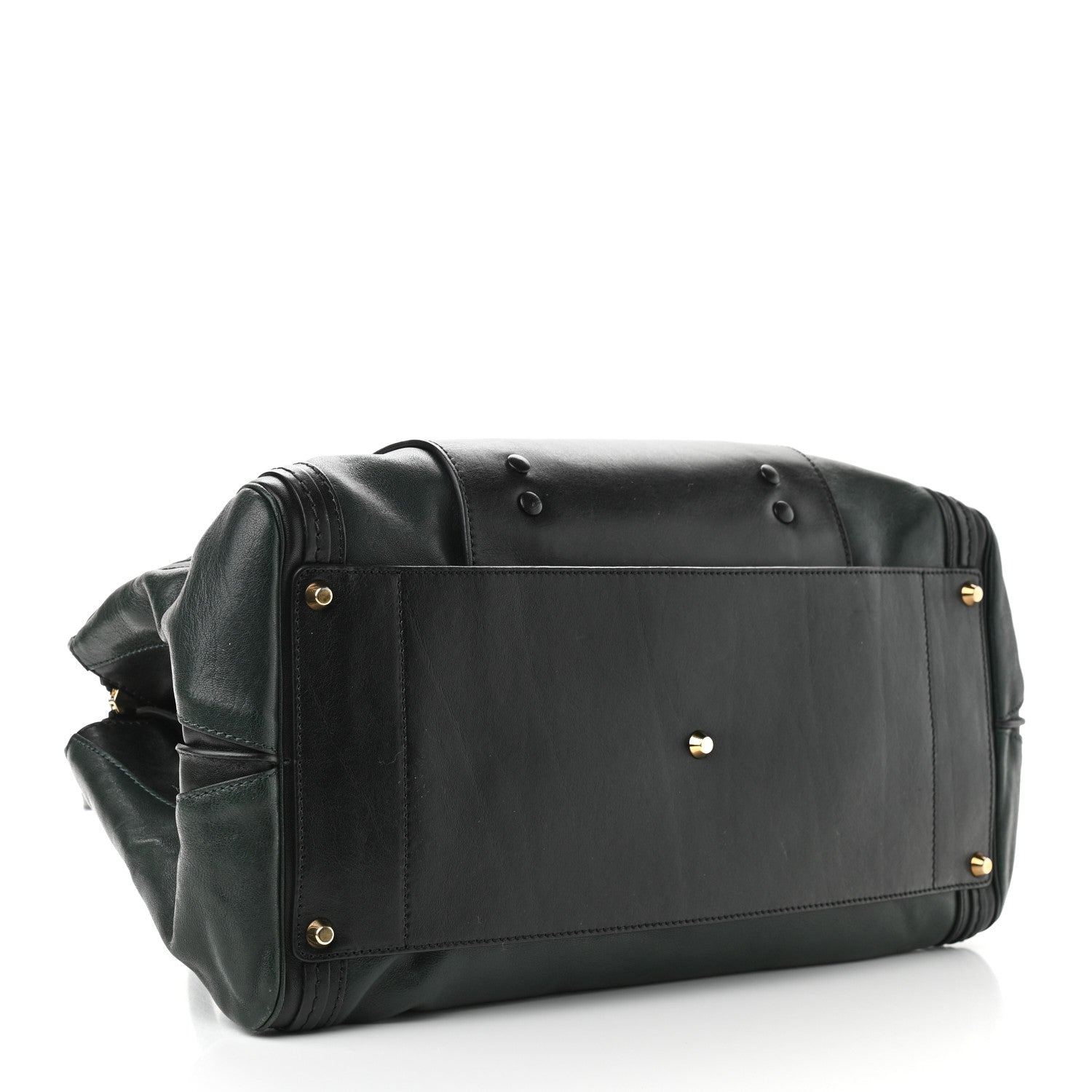 Chloe Calfskin Medium Alice Satchel Fir Green Black 4 of 12