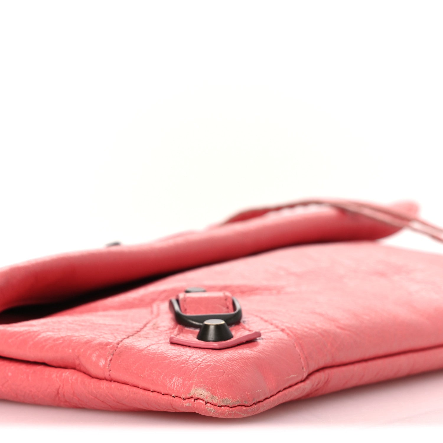 Balenciaga Agneau Classic Hardware Envelope Strap Clutch Rose Jaipur 10 of 17