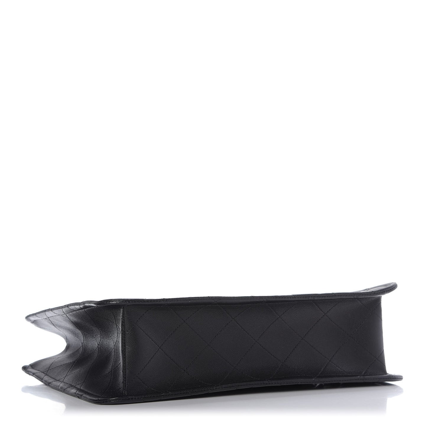 Caviar Quilted Sweet Classic Shopping Tote Black