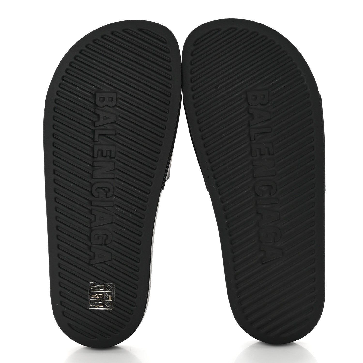 Balenciaga Rubber Paris Logo Womens Slide Sandals 37 Black 5 of 9
