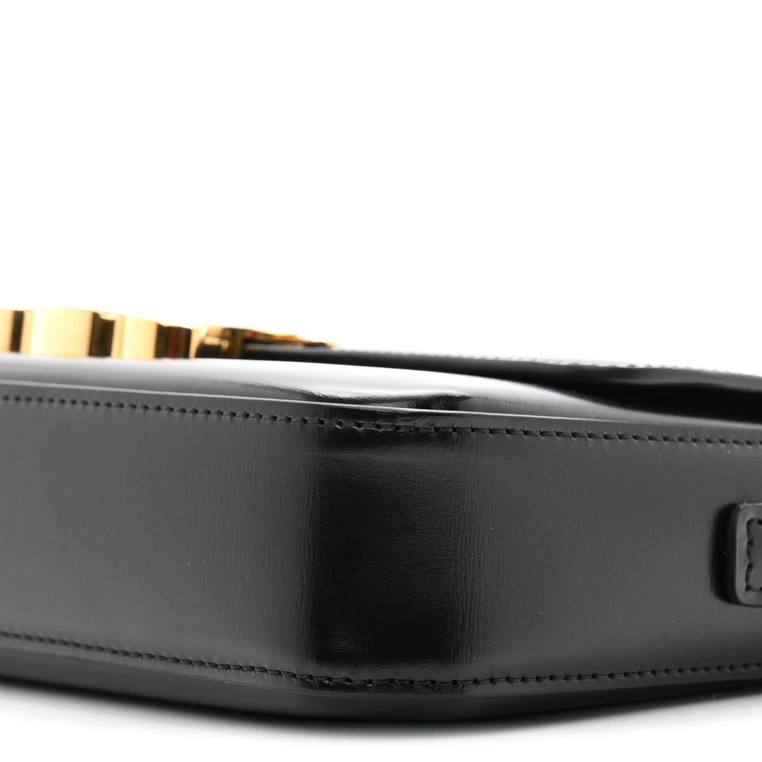 Celine Shiny Calfskin Triomphe Shoulder Bag Black 11 of 11