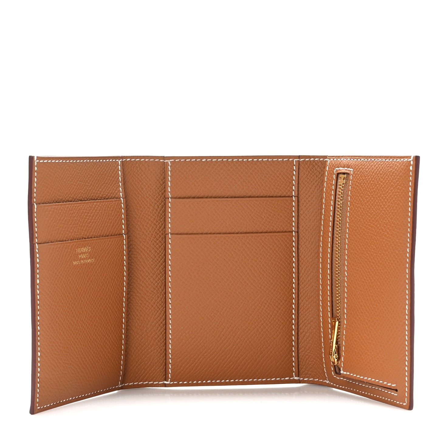Epsom Tri-Fold Compact Bearn Wallet Gold