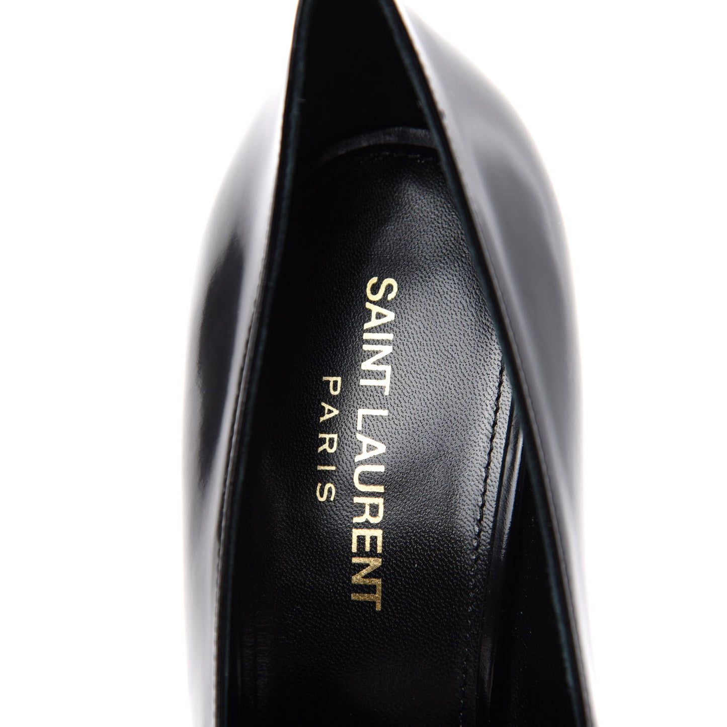 Patent Calfskin Teddy High Vamp 105 Pumps 38.5 Black