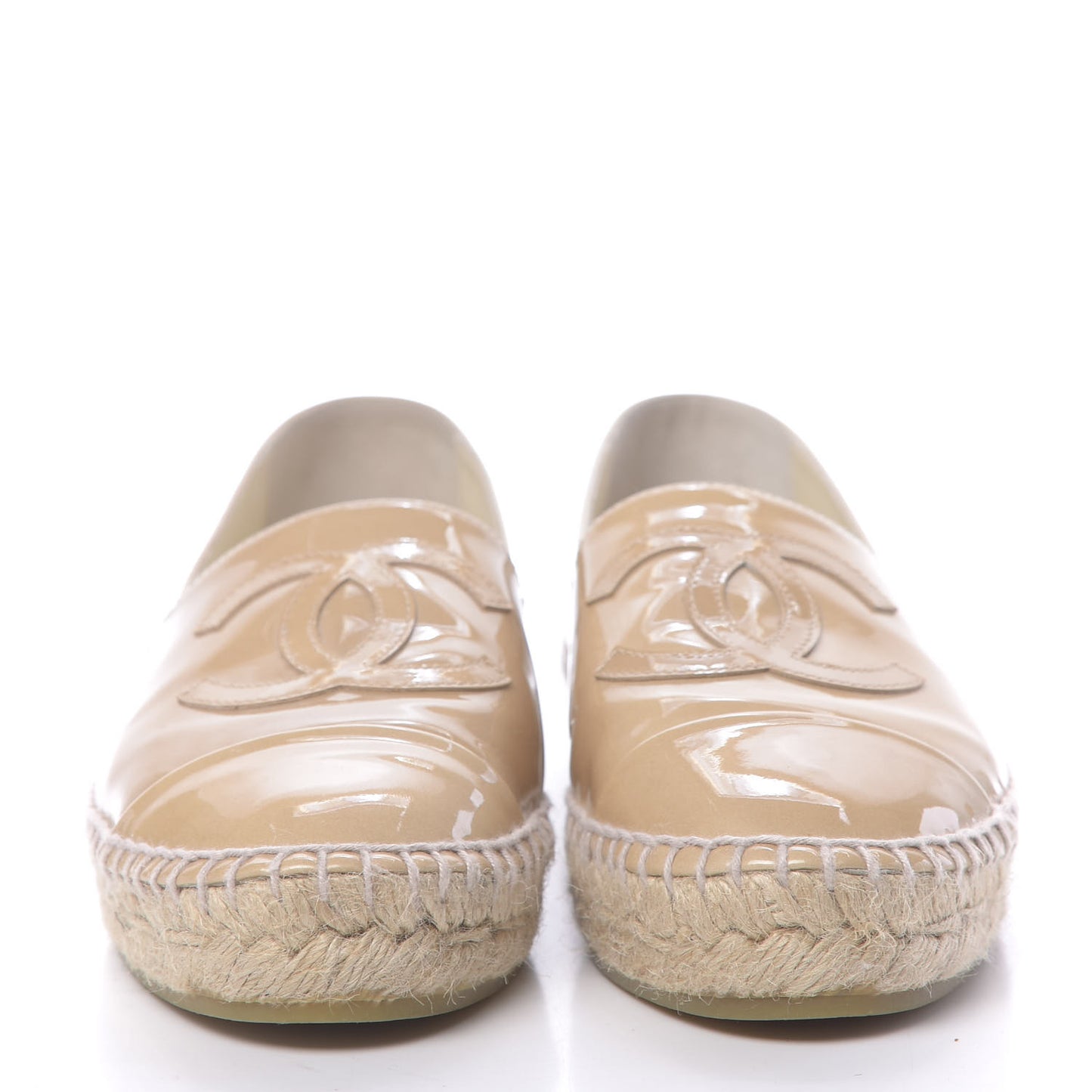Patent CC Espadrilles 36 Beige