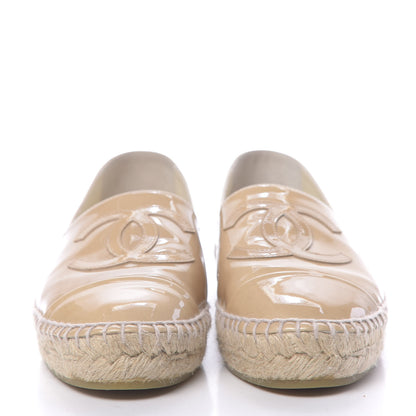 Chanel Patent CC Espadrilles 36 Beige 2 of 9