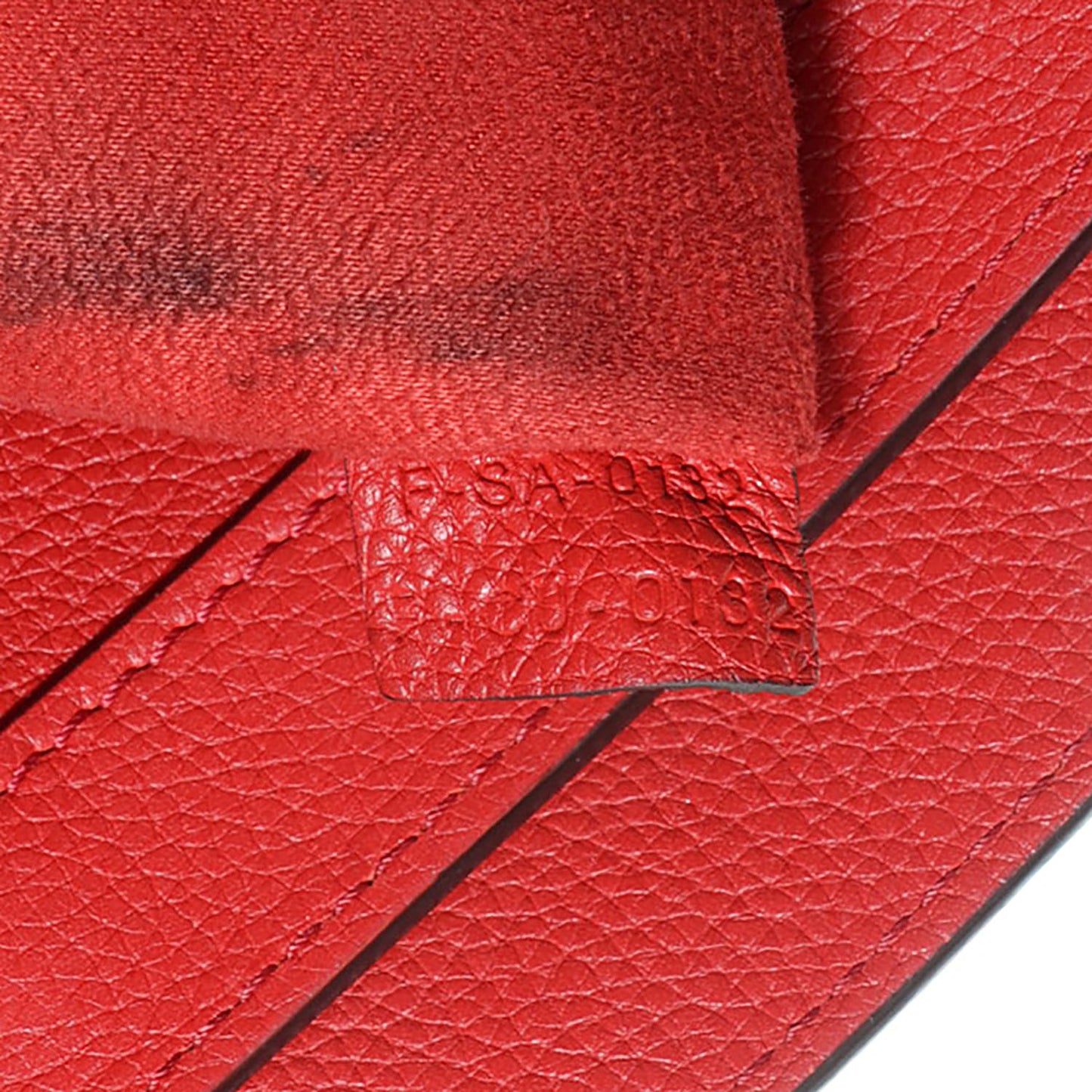 Drummed Calfskin Mini Luggage Coquelicot