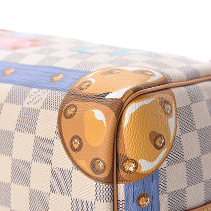 Louis Vuitton Damier Azur Summer Trunks Speedy Bandouliere 30 10 of 12
