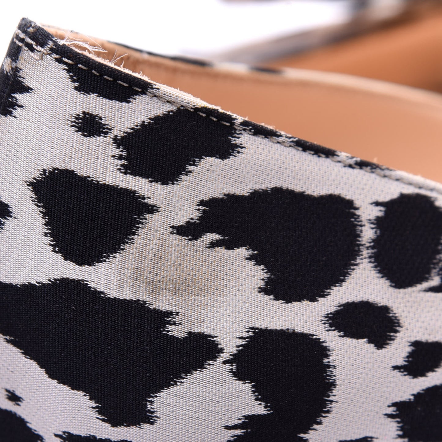 Tissu Leopardino Bow 45 Pumps 37.5 Black White
