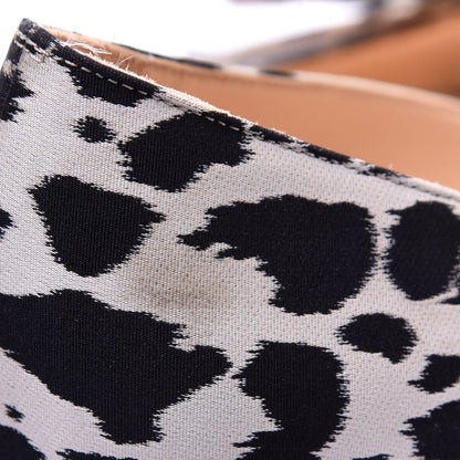 Christian Louboutin Tissu Leopardino Bow 45 Pumps 37.5 Black White 10 of 11