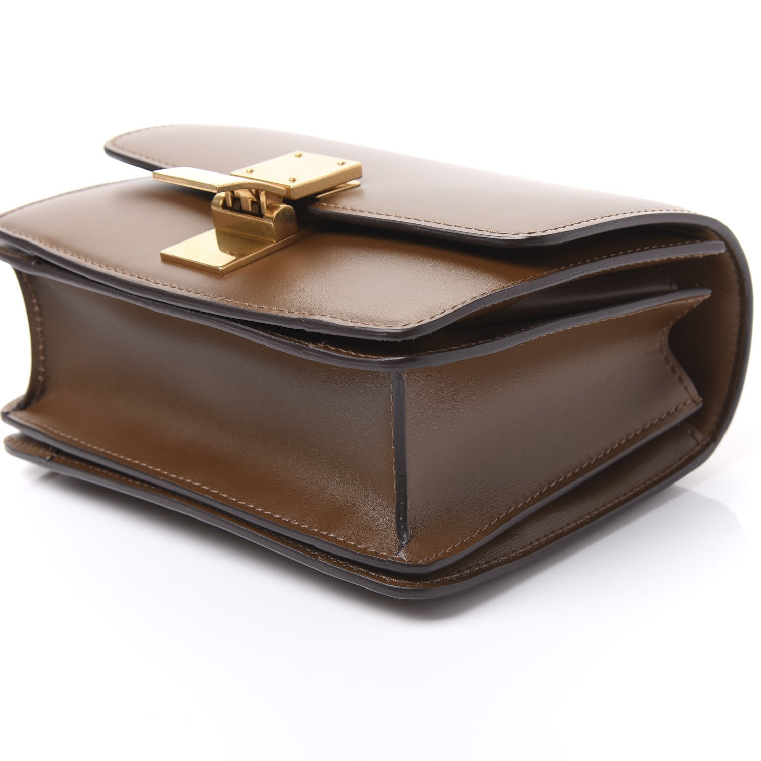 Celine Smooth Calfskin Small Classic Box Flap Bag Camel 8 of 9