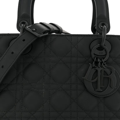 Christian Dior Ultra Matte Calfskin Cannage Medium Lady Dior Black 7 of 14