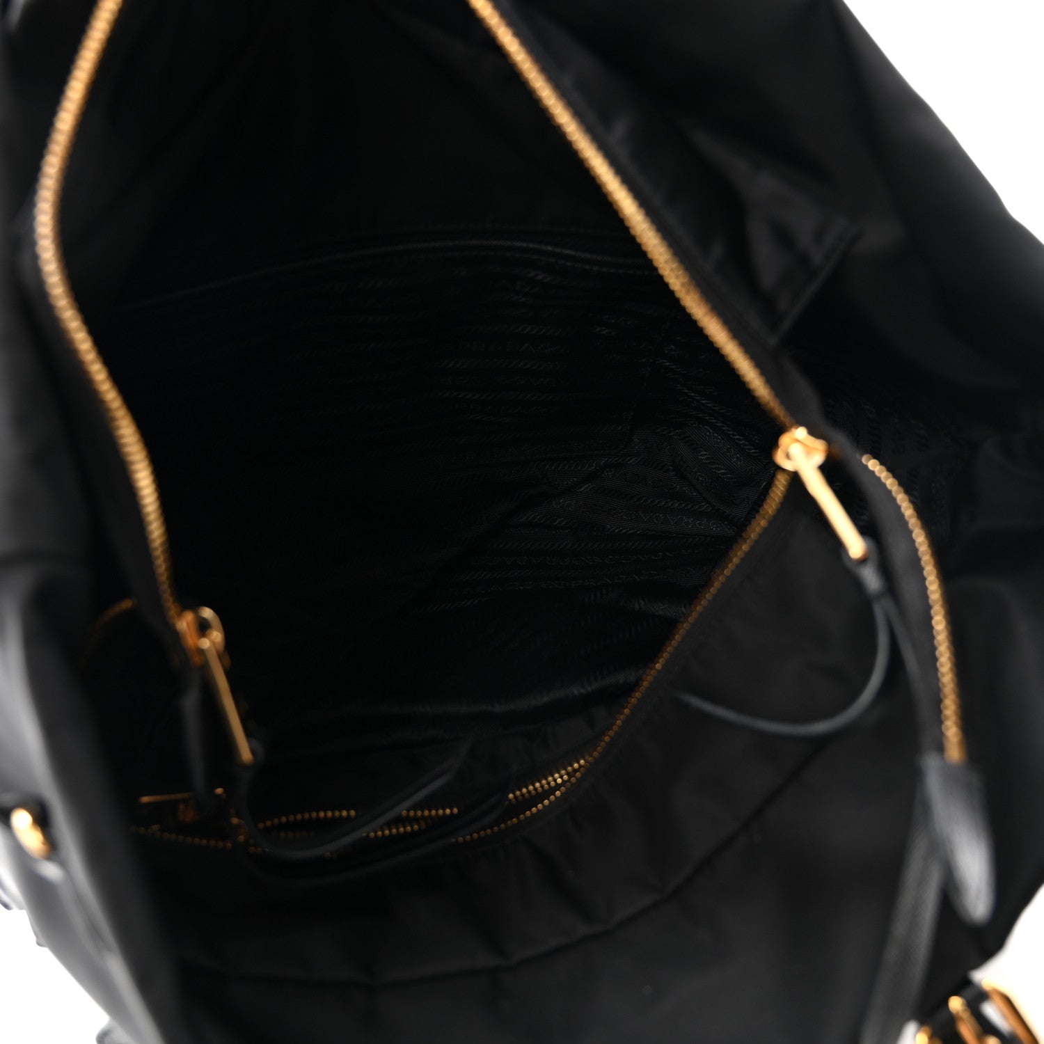 Prada Tessuto Nylon Saffiano Tote Black 5 of 10