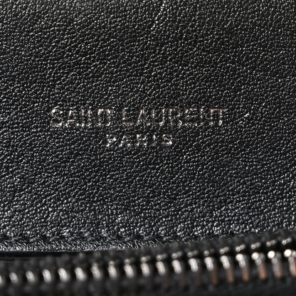 Saint Laurent Sheepskin Matelasse Chevron Monogram Medium College Bag Black 6 of 10