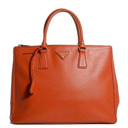 Prada Saffiano Large Galleria Double Zip Tote Papaya 1 of 11